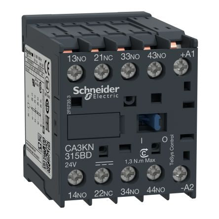 Schneider Electric TeSys K CA3K Control Relay, 24 V dc Coil, 4-Pole, 3NO + 1NC, 690 V [CA3KN315BD]; 212-062