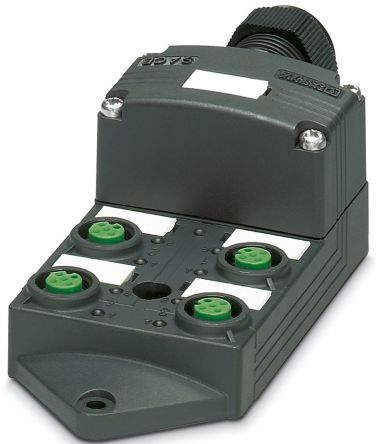 Phoenix Contact 14529 Series Sensor Hub, M12, 4 way, 4 port [1452929]; 268-122