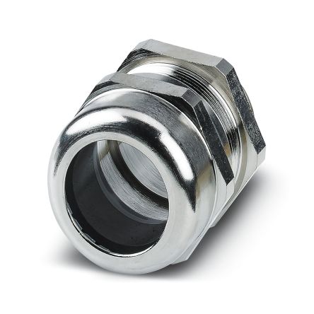 Phoenix Contact 14111 Series Silver Brass Cable Gland, M63 Thread, 34mm min., 44mm max., IP66, IP68, IP69 [1411169]; 269-269