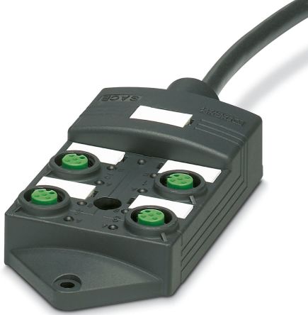 Phoenix Contact 14524 Series Sensor Hub, M12, 10m cable, 4 way, 4 port [1452408]; 269-276