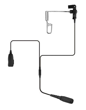 Surveillance Two Wire Earpiece for Motorola DP4000 Series Two-Way Radios [11ACH2042M7]; 276-151