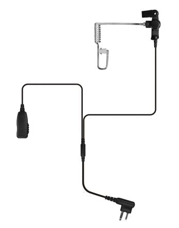 Surveillance Two Wire Earpiece for Motorola XT420 and XT460 Two-Way Radios [11ACH2042M1A]; 276-154