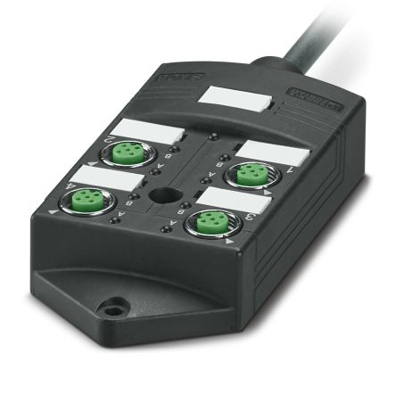 Phoenix Contact SACB Series Distribution Unit, M12, 5m cable, 4 way, 4 port [1517084]; 280-273