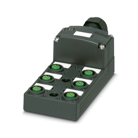Phoenix Contact SACB Series Distribution Unit, M12, 4 way, 6 port [1452822]; 280-289