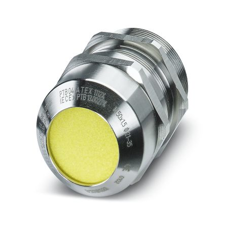Phoenix Contact G-ESISEC Series Brass Brass Cable Gland, M50 Thread, 21mm min., 35mm max., IP66, IP68 [1415169]; 280-375