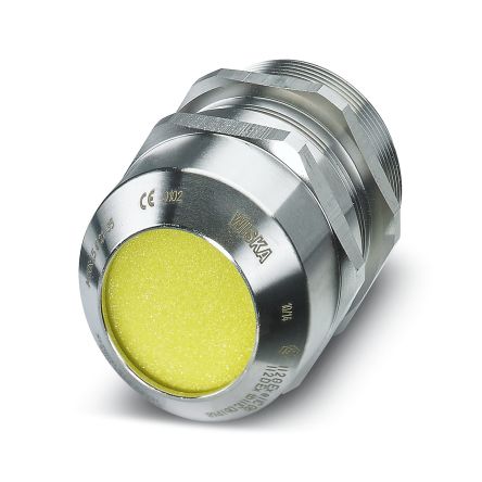 Phoenix Contact 14151 Series Brass Brass Cable Gland, M50 Thread, 21mm min., 35mm max., IP67, IP68 [1415146]; 280-654