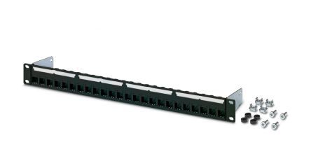 Phoenix Contact Black Steel Marshalling Panel, 482.6 x 43.6 x 83.4mm [1422979]; 281-219