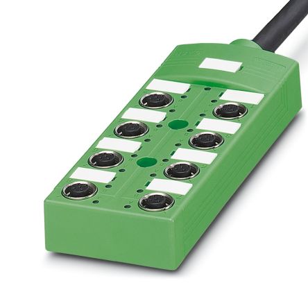 Phoenix Contact 15170 Series Sensor Hub, M12, 5m cable, 4 way, 8 port [1517042]; 281-315