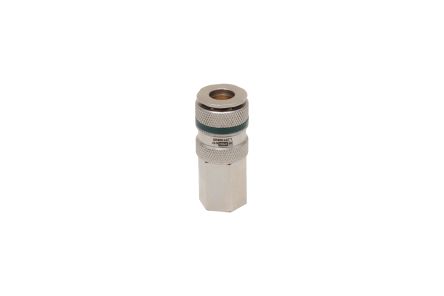 RS PRO Brass, Steel Female Pneumatic Quick Connect Coupling, 3/8 in BSP Female Threaded [0]; 325-395