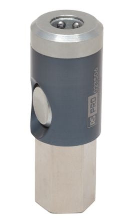 RS PRO Aluminium, Brass, Steel Female Pneumatic Quick Connect Coupling, 1/4 in BSP Female Threaded [0]; 325-456
