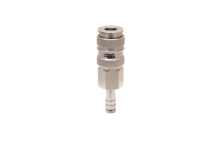 RS PRO Brass, Steel Female Pneumatic Quick Connect Coupling, BSPT 1/4 in Male Threaded [0]; 325-486