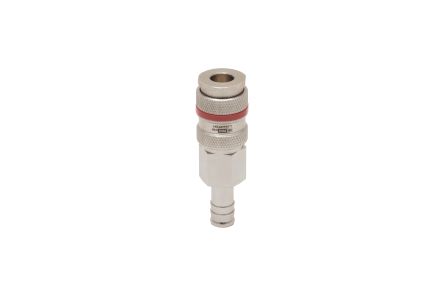 RS PRO Brass, Steel Female Pneumatic Quick Connect Coupling, 13mm Hose Barb [0]; 325-500