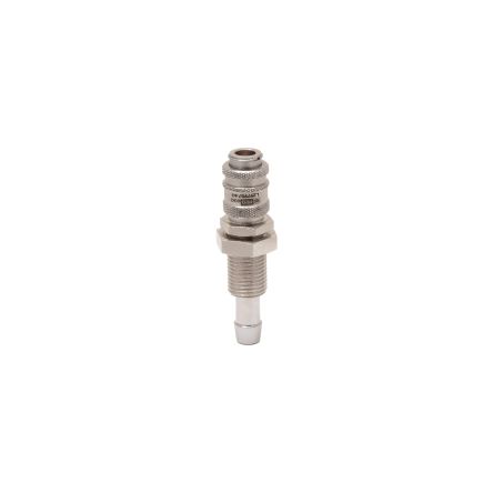 RS PRO Brass Female Pneumatic Quick Connect Coupling, M10 x 1 5mm Hose Barb [0]; 325-528