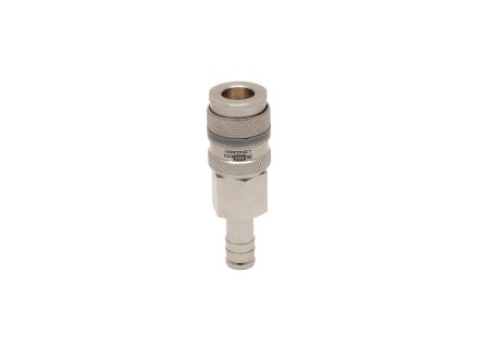 RS PRO Brass, Steel Female Pneumatic Quick Connect Coupling, 13mm Hose Barb [0]; 325-549