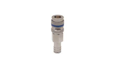 RS PRO Brass, Steel Female Pneumatic Quick Connect Coupling, 9mm Hose Barb [0]; 325-580