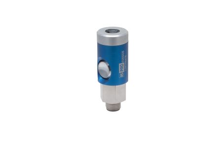 RS PRO Aluminium, Brass, Steel Female Pneumatic Quick Connect Coupling, BSPT 3/8 in Male Threaded [0]; 325-584