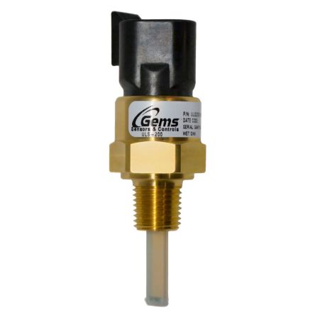 Gems Sensors ULS-200 Series Solid-State Point Level Sensor Level Sensor, M12 x 1.5, Brass Body [ULS200BA3YW0000]; 350-577