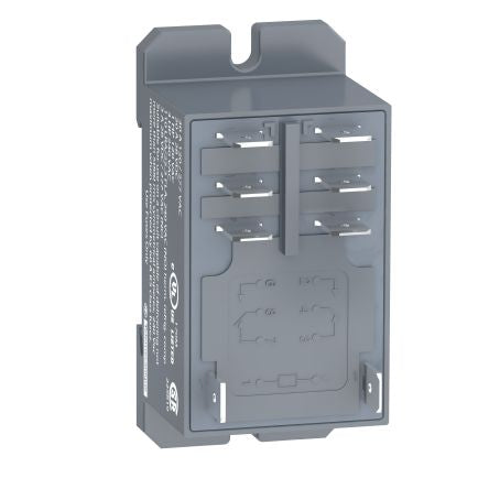 Schneider Electric DIN Rail or Panel Power Relay, 24V dc Coil, 30A Switching Current, DPDT [RPF2BBD]; 358-268