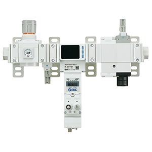 SMC G 3/8 Air Regulator - 0.2MPa to 0.7MPa, 3/8 in, 0.8MPa max. input, AMS30B-F03D-EN-KLG [AMS30B-F03D-EN-KLG]; 425-837