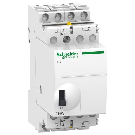 Schneider Electric DIN Rail Power Relay, 12V dc Coil, 16A Switching Current, 4PST [A9C30114]; 479-571