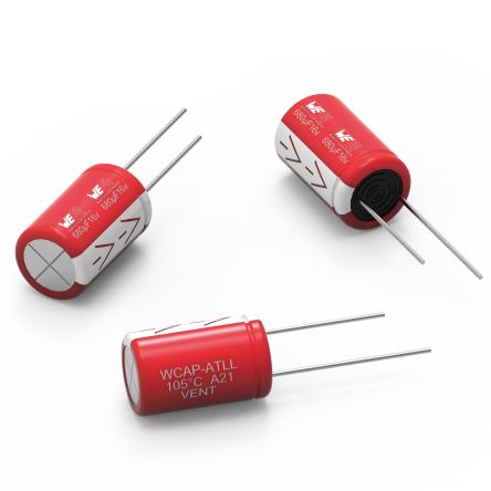 Wurth Elektronik 1000μF Aluminium Electrolytic Capacitor 35V - 860160578032 [860160578032]; 484-885