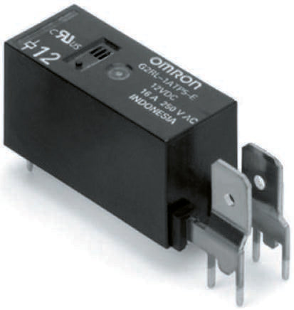 Omron PCB Mount Non-Latching Relay, 12V dc Coil, 16A Switching Current, SPST [G2RL-1ATP5-E 12DC]; 492-806
