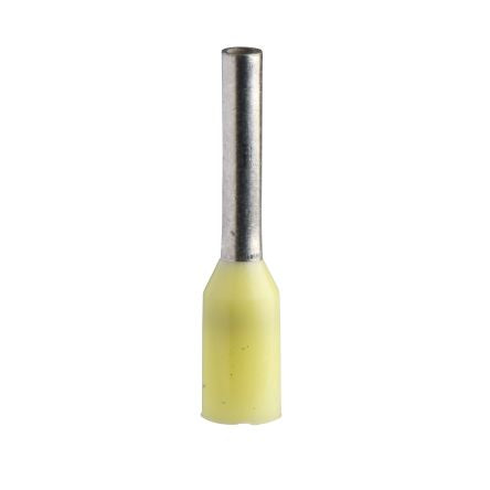 Schneider Electric, Linergy DZ5 Insulated Cable End, 6mm Pin Length, 1.1mm Pin Diameter, Yellow [DZ5CE002L6]; 599-668