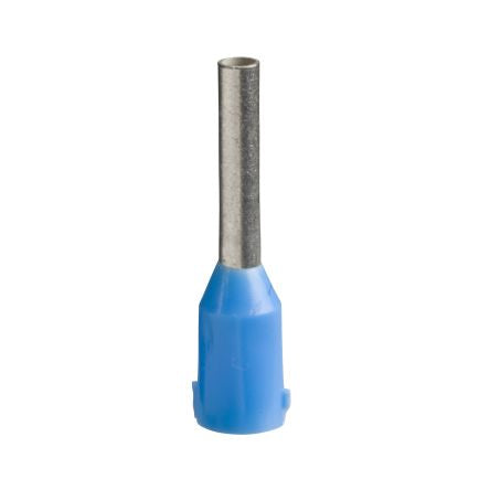 Schneider Electric, Linergy DZ5 Insulated Cable End, 8mm Pin Length, 2.5mm Pin Diameter, Blue [DZ5CEB025D]; 599-671