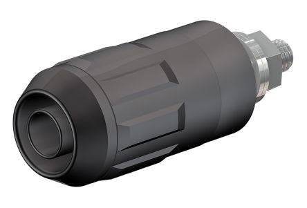Staubli Black Female Banana Socket, 4 mm Connector, Bolt Termination, 20A, 1000V, Nickel Plating [66.9684-21]; 103-7328
