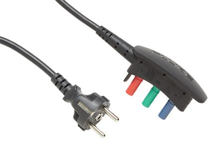 Fluke FLK-166X-MTC-SCH Heavy Duty Mains Test Cord, For Use With Fluke 1660 Series Multifunction Installation Testers [FLK-166X-MTC-SCH]; 117-6668