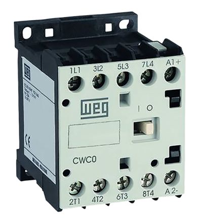 WEG CWC Contactor, 24 V dc Coil, 4-Pole, 16 A, 2NO + 2NC, 690 V ac [CWC016-00-22R03]; 122-1062