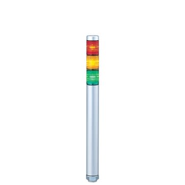 Patlite MP Series Coloured Signal Tower, 3 Lights, 24 V ac/dc, Direct Mount [MP-302-RYG]; 124-9154