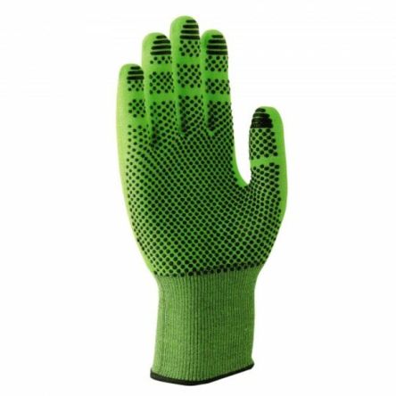 uvex C500 dry Green HPPE Cut Resistant Work Gloves, Size 11, Vinyl Coating [6049911]; 130-2379