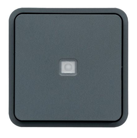 Hager Grey Push Button Light Switch, 1 Gang, WNA [WNA021]; 144-4560