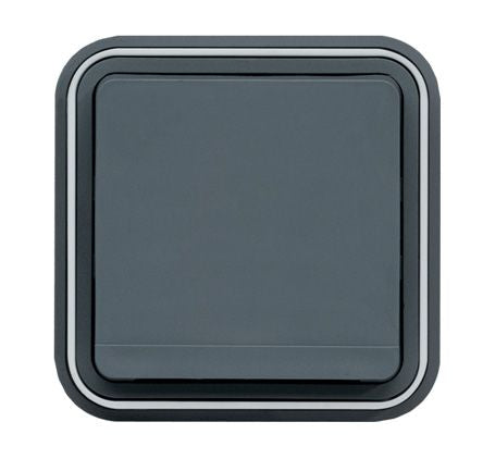 Hager Cubyko Grey 1 Gang Plug Socket, 2 Poles, 16A, Outdoor Use [WNE100]; 144-4593