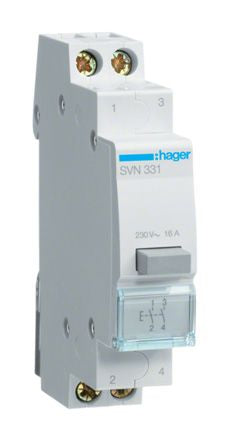 Hager Push Button Circuit Trip for use with Modular Devices [SVN331]; 144-4650