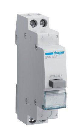 Hager Push Button Circuit Trip for use with Modular Devices [SVN332]; 144-4651
