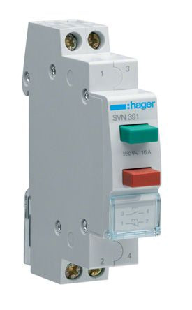 Hager Push Button Circuit Trip for use with Modular Devices [SVN391]; 144-4657
