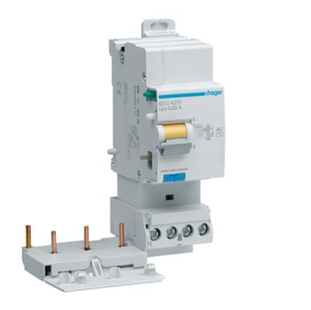 Hager RCD, 25A, 4 Pole, 30mA [BDC425F]; 144-4847