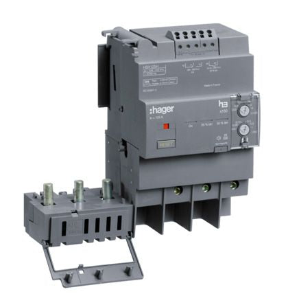 Hager Electronic Earth Leakage Circuit Trip for use with MCCBs [HBA125H]; 144-4928