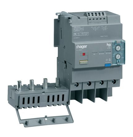 Hager Electronic Earth Leakage Circuit Trip for use with MCCBs [HBA161H]; 144-4930
