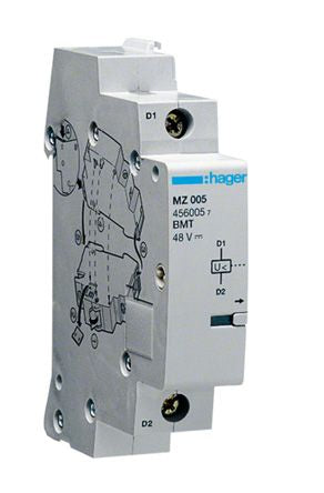 Hager Under Voltage Release, DIN Rail Mount MZ [MZ205]; 144-4959