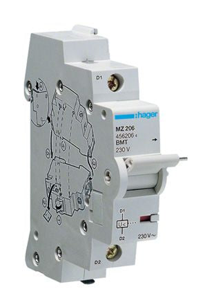 Hager Under Voltage Release, DIN Rail Mount MZ [MZ206]; 144-4960