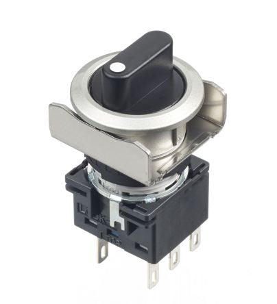 Idec Black Round Push Button Switch [LB6MS-33T6]; 170-3680