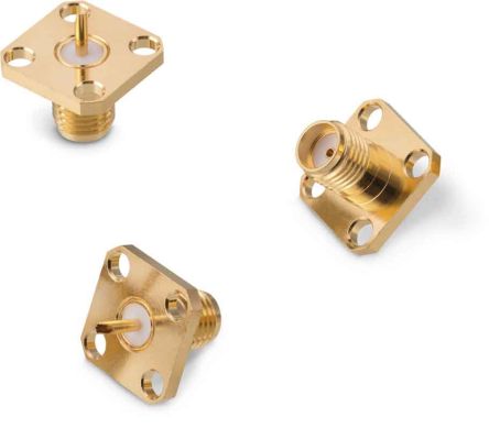 Wurth Elektronik WR-SMA Series, Jack Flange Mount SMA Connector, Solder Termination, Straight Body [60312522114519]; 181-0015