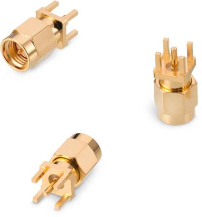 Wurth Elektronik WR-SMA Series, Plug PCB Mount SMA Connector, Solder Termination, Straight Body [60314002124524]; 181-0037