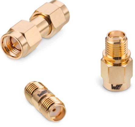 Wurth Elektronik Straight 50Ω Coaxial Adapter SMA Plug to SMA Plug 18GHz [64403203211000]; 181-0039