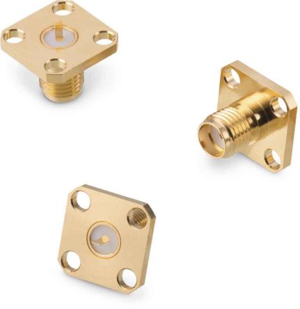 Wurth Elektronik WR-SMA Series, Jack Flange Mount SMA Connector, Solder Termination, Straight Body [60312322114620]; 181-0107
