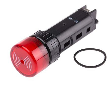 RS PRO Panel Mount Buzzer, 12 V dc, IP40, DC [0]; 191-9786
