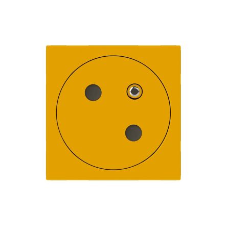 Legrand Mosaic Yellow 1 Gang Plug Socket, 16A, Indoor Use [077196L]; 194-6646